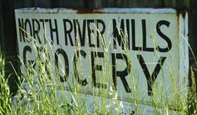 The sign from the old grocery store