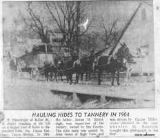 hauling hides to Capon Bridge Tannery